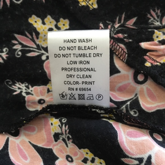 Rahi Cali Malibu Escape High Low Black Floral Dress L - Picture 13 of 14